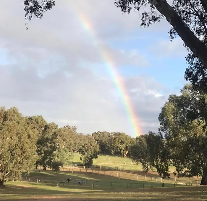 Rainbow over the farm